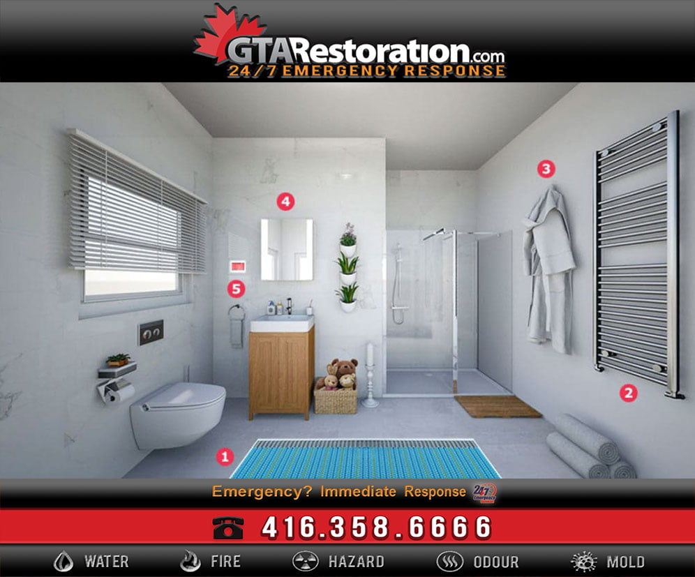 Radiant-floor-heating-system-in-GTA-prevent-bathroom-mold